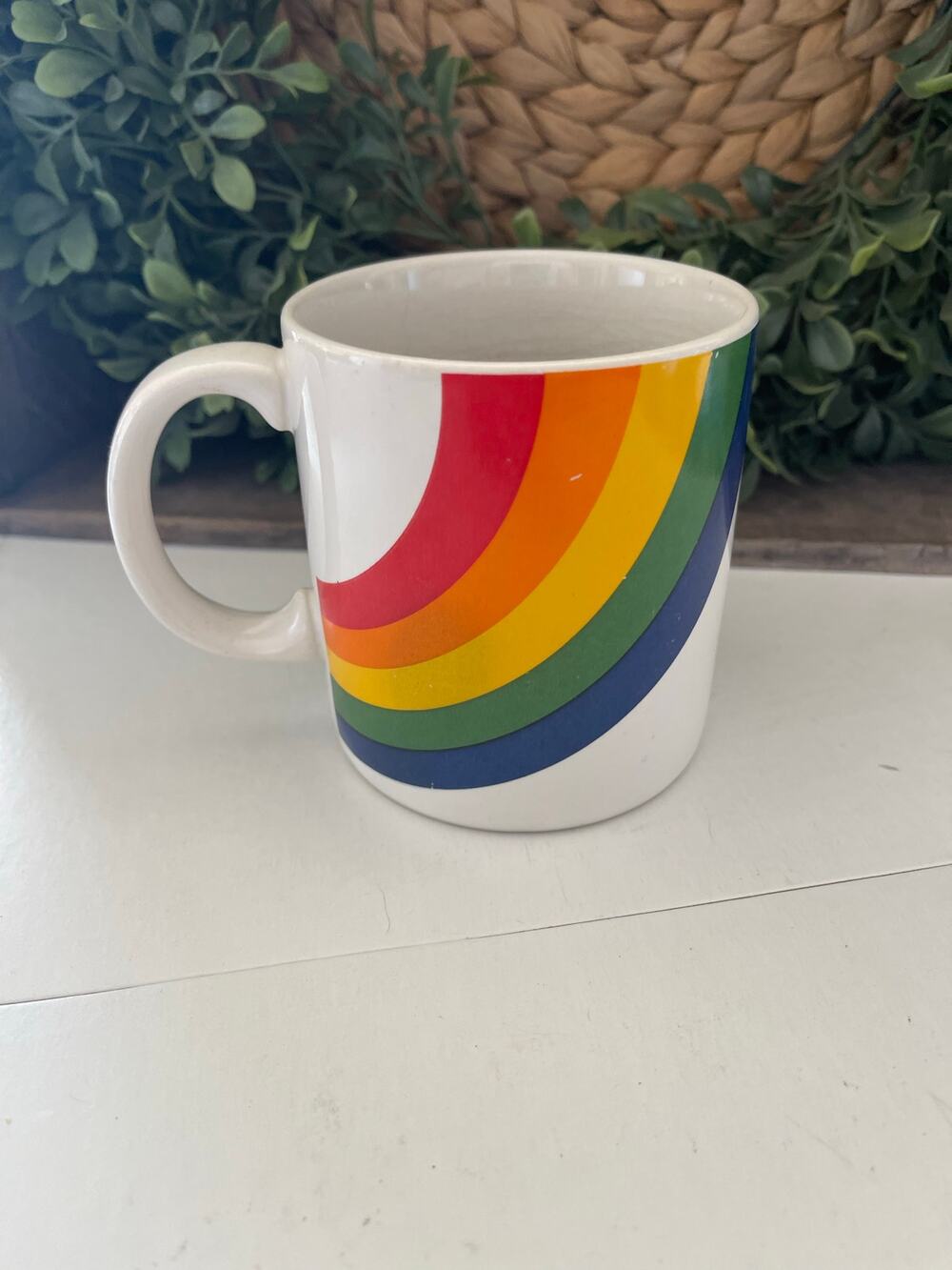 Vintage FTDA rainbow coffee mug 12oz